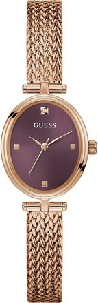 Guess Ruby Oval Mesh Strap Watch, 24mm in Rose Gold Tone at Nordstrom