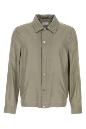 Brunello Cucinelli Brunello Cucinelli Grey Silk Blend Jacket
