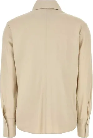 Max Mara Womens Badesse Shirt Beige Linen Viscose Elastane