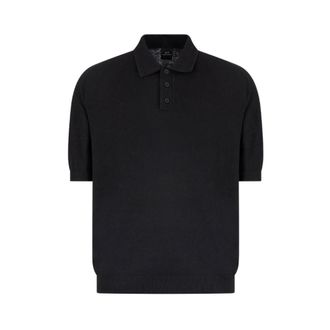 A|X Armani Exchange Classic Knit Polo Shirt Black