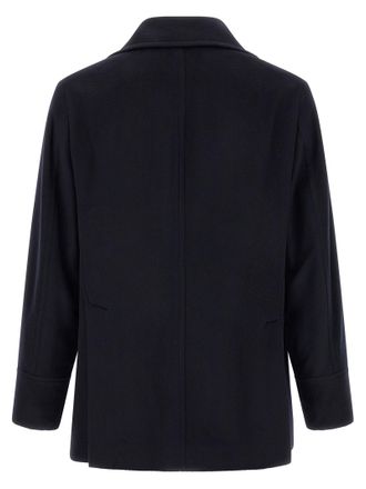 Brunello Cucinelli Mens Blue Virgin Wool Coat Clothing