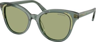 Swarovski SK6031 104382 Womens Sunglasses Green Size 53