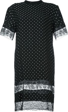 Givenchy lace panel T-shirt dress - Nero