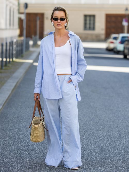 pantaloni a righe donna