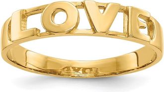 Diamond2Deal 14k Yellow Gold LOVE Ring