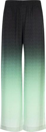 Casablanca Gradient Ping Pong Jacquard Broek - Dames - Wijde Broeken - Zwart - XS - Broeken