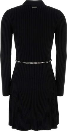 Michael Kors Womens Polo Mini Dress Black Recycled Viscose Nylon