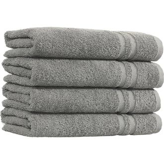 Linum Home Textiles Denzi Turkish Cotton Hand Towel - Set of 4 in Dark Grey at Nordstrom Rack