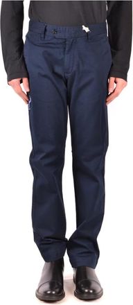 La Martina Slim-fit broek - Heren - Slim Fit Broeken - Blauw - W32 - Leer - Broeken