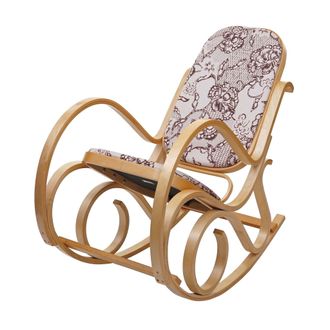 Hhg Mecedora M41, Sill&oacute;n Giratorio Sill&oacute;n Tv, Madera Maciza, Aspecto Roble, Tela/textil Jacquard Marr&oacute;n