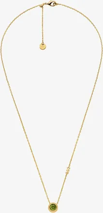 Michael Kors Round Stone Pendant Necklace
