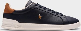 Polo Ralph Lauren Mens Heritage Court II navy leather sneakers Men