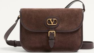 Valentino Garavani Borsa A Tracolla Valentino Garavani Antibes In Suede Uomo TESTA DI MORO UNI