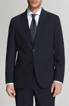 Mango London Regular Fit Navy Blazer in Dark Navy at Nordstrom, Size 42