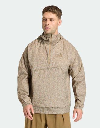 adidas adidas Performance - Terrex Xploric Clima365 - Anorak antivento stampato color bianco cargo e cartone-Neutro