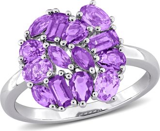Mimi & Max Multi-Shape Gemstone Cluster Ring Sterling Silver