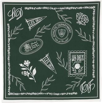 Les Deux printed cotton neckerchief - men - Cotton - One Size - Green