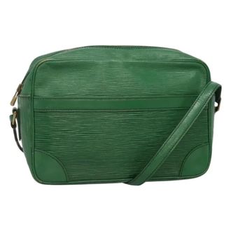 Louis Vuitton Tweedehands leren Louis Vuitton tassen - Dames - Pre-owned - Groen - Maat: ONE Size Leer