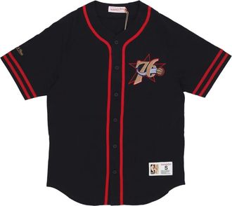 Mitchell & Ness NBA Mode Katoenen Jas Vintage Logo - Heren - Fitness - Zwart - S - Katoen - Fitness