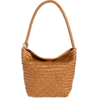 Madewell The Signature Woven Raffia Shoulder Bag in Burnt Sienna at Nordstrom