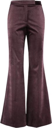 Nenette Wijde broek - Dames - Wijde Broeken - Bruin - XS - Katoen - Broeken