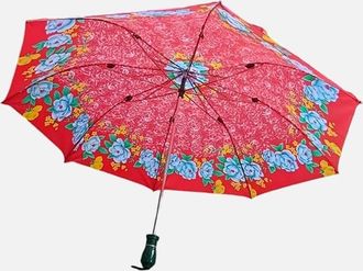 Trespass Womens Trespass Womens/Ladies Peace Floral Folding Umbrella - Black/Multi - Size: ONE size