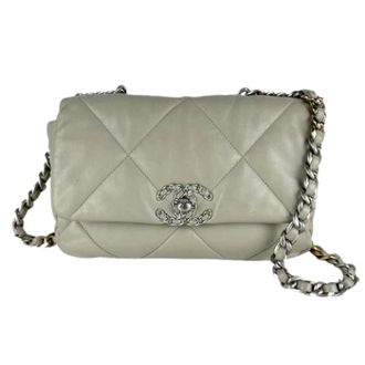Chanel Pre-owned Vintage Shoulder Bag - Dames - Pre-owned - Grijs - Maat: ONE Size Leer