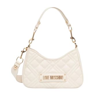 Love Moschino Shoulder Bags, female, Beige, Size: ONE SIZE Quilted PU Bag