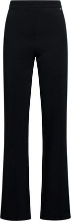 Silvian Heach Aansluitende broek met licht uitlopende pijp - Dames - Wijde Broeken - Zwart - XS - Polyester - Broeken
