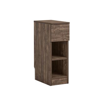 SoBuy Mesita de noche estrecha con caj&oacute;n marr&oacute;n 35x20x60 cm