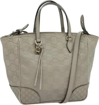 Gucci Pre-owned Leather gucci-bags - Dames - Vintage Shopper - Grijs - ONE Size - Leer - Vintage