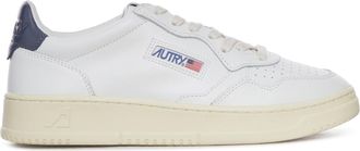 Autry MEDALIST LOW SNEAKERS IN WHITE AND BLUE LEATHER - Autry - Man