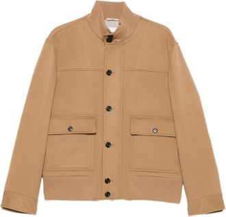 Lardini Button-up Ribbed-trim Jacket