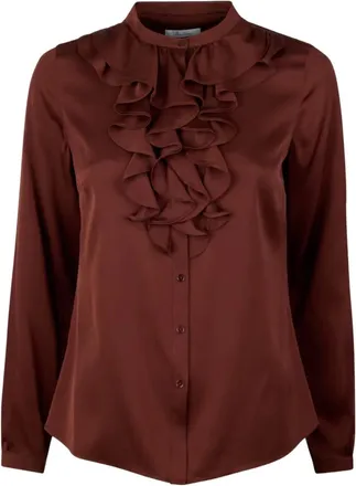 Stenstr&ouml;ms Overhemden, Dames, Bruin, XS, Katoen, Marilyn Blouse