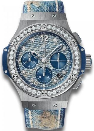 Hublot Big Bang Jeans Blue Diamond Dial Chronograph Limited Edition Mens Watch 341.SL.2770.NR.1204.JEANS