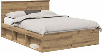 vidaXL Bed Frame Artisian Oak 150 x 200 cm Engineered wood vidaXL