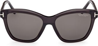 Tom Ford 54mm Polarized Square Sunglasses in Black/other /Smoke Polarized at Nordstrom Rack