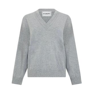 Iceberg Jersey de lana y cachemira - Knitwear - Mujer - Gris - XS