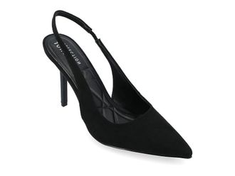 Journee Collection Elenney High Womens Heels Black : 9.5 M, Faux Leather