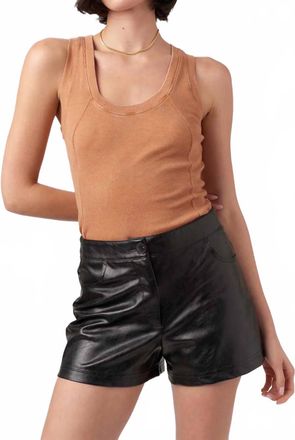 Bloomingdale's Porta Seamed Burnout Rib Tank Top In Burnout Antique Copper