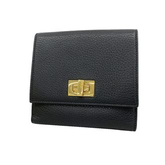 Fendi Black Leather Wallet (Tri-Fold) (Pre-Owned)