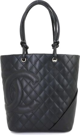 Chanel Black Cambon Ligne Handbag Tote Bag (Pre-Owned)