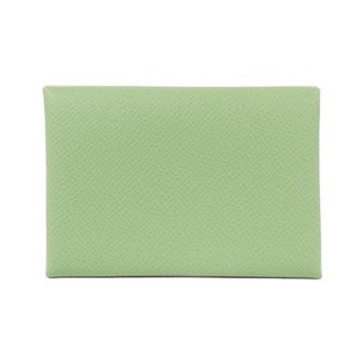 Herm&egrave;s Green Vert Epsom Leather Coin Purse/Coin Case (Pre-Owned)