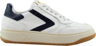Valsport Witte leren unisex sneakers met ambacht - Dames - Sneakers - Wit - 45 EU - Leer - Schoenen