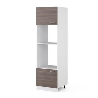 Vicco Mueble Despensa Universal R-line, Gris, 60 Cm Con Estantes Abiertos Y Puertas, Vicco