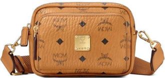 MCM Aren Crossbody in Visetos in Cognac at Nordstrom