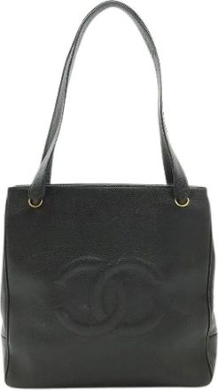 Chanel Pre-owned Tote Bags, female, Black, Size: ONE SIZE Pre-owned Caviar Leather Tote Bag