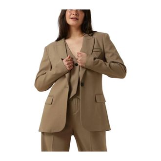 Copenhagen Muse Jassen, Dames, Beige, M, Leer, Muse Blazer