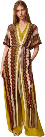 Twinset Caft&aacute;n Rayas Multicolor - Dames - Jumpsuits - Veelkleurig - ONE Size - Polyester - Jumpsuits & Playsuits