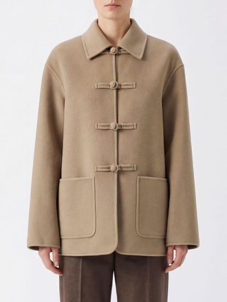 R&oacute;he Dropped-Shoulder Wool and Cashmere Coat with Toggles